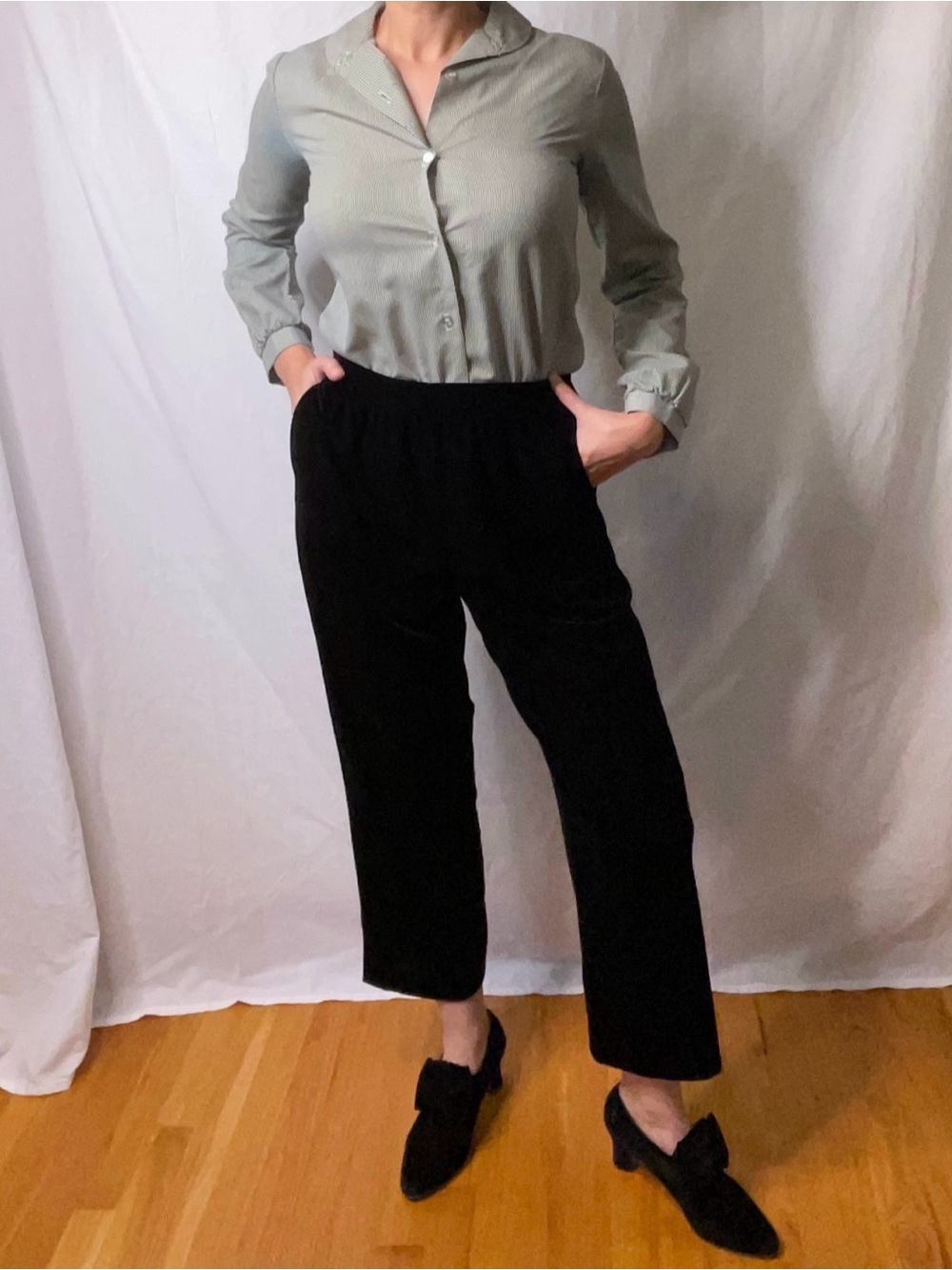 Vintage 80s Joan Leslie Velvety Palazzo Pants, Size Small!